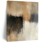Beige Black Abstract Painting with Quiet Sophistication WINK545