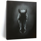 Dark Horse Portrait Abstract Painting of Mysterious Grace GAB0212