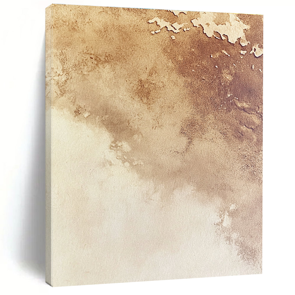 Brown Watercolor Wash Abstract Painting with Gentle Flow WINK005