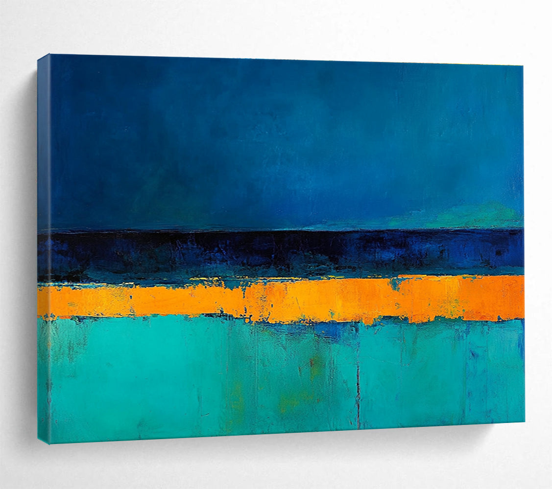 Horizontal Abstract with Blue and Orange ABS085