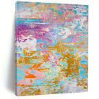 Pastel and Gold Abstract Painting for Chic Bridal Suites HENG464