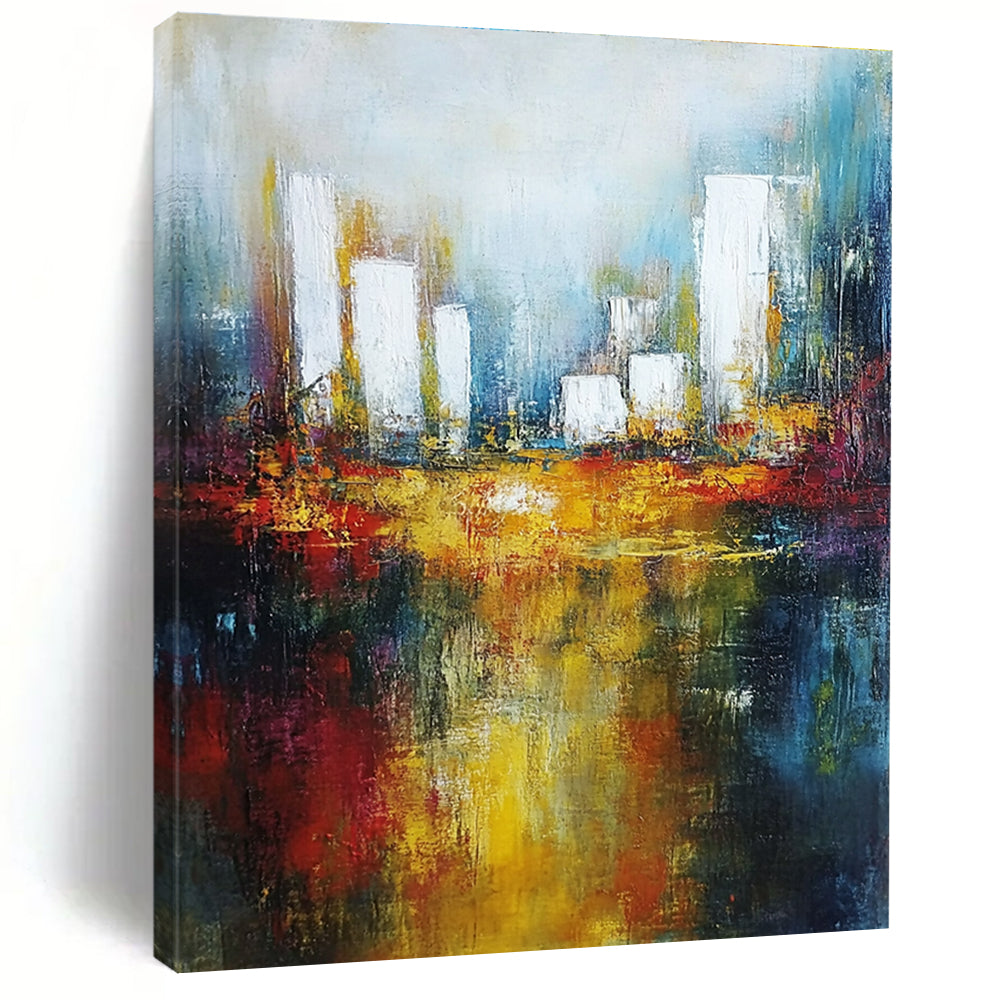 Cityscape Abstract - Vibrant Urban Landscape Art GAB0540