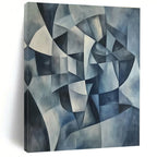 Monochromatic Geometric Abstract Painting with Precision WINK591