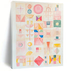 Colorful Geometric Collage Playful Abstract Painting GAB0365