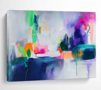 Colorful Abstract Still Life Painting with Vivid Expressive Forms ABS531