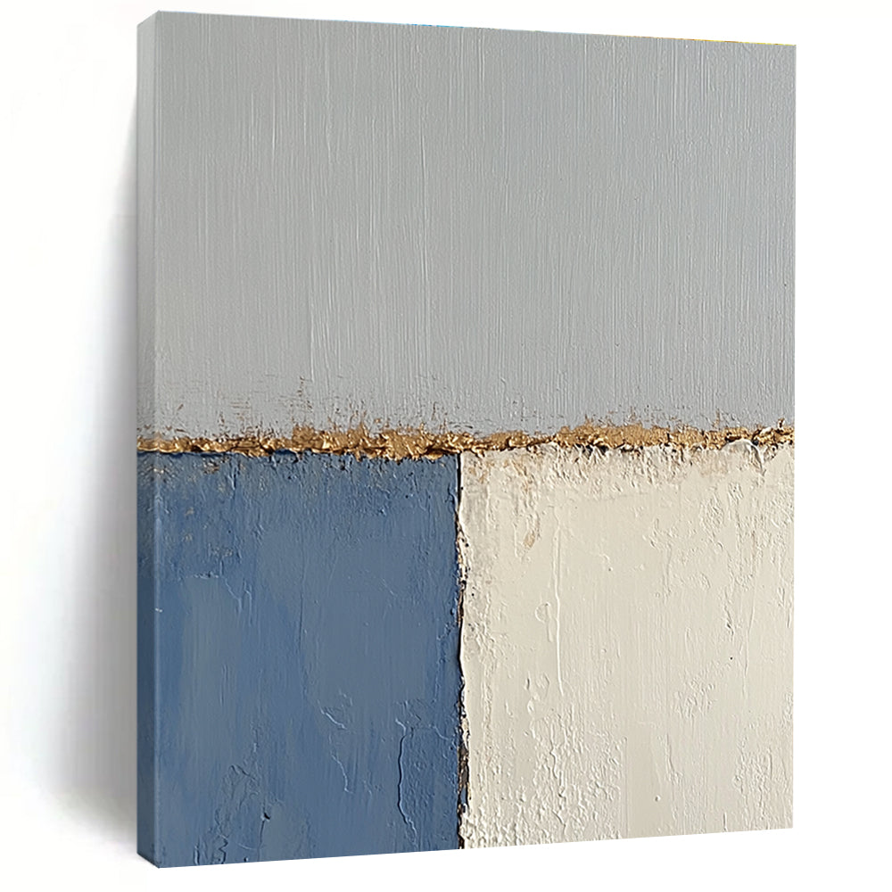 Textured Color Block Edges Abstract Painting with Tactile Interest WINK165