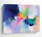 Purple - Centric Colorful Abstract Painting with Vibrant, Harmonious Drips ABS470