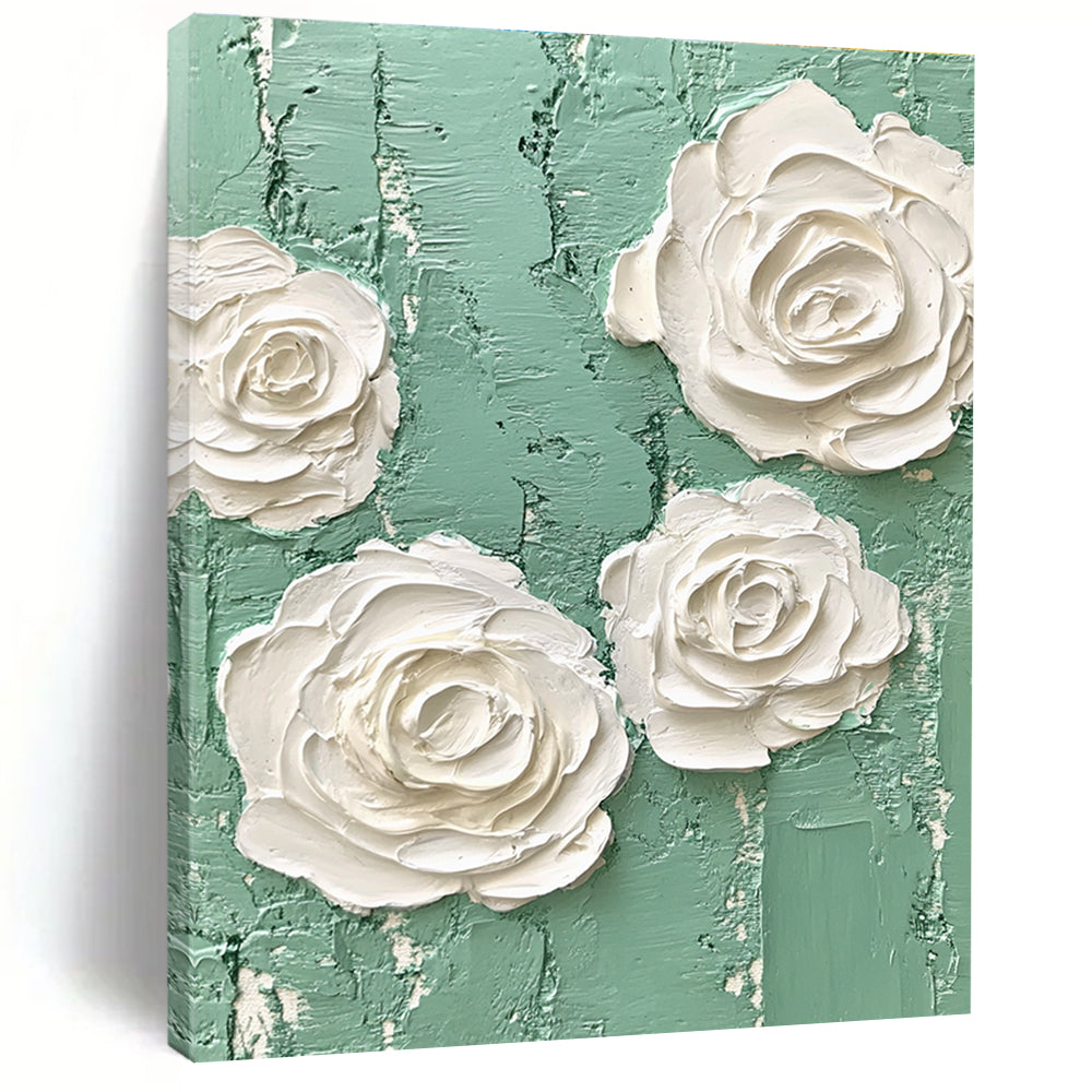 Textured Floral Art Abstract Painting for Romantic Interiors GAB1395