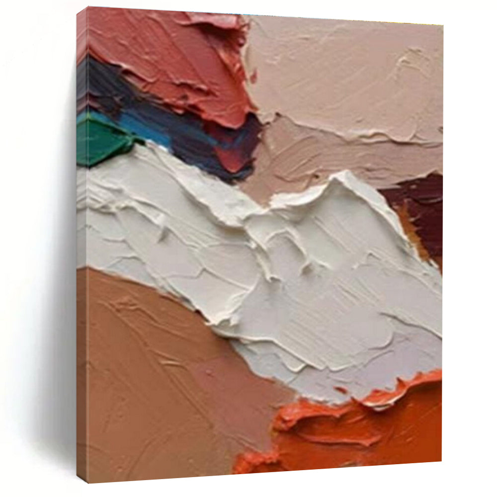 Tactile Textured Color Palette Abstract Painting for Artistic Spaces HENG263