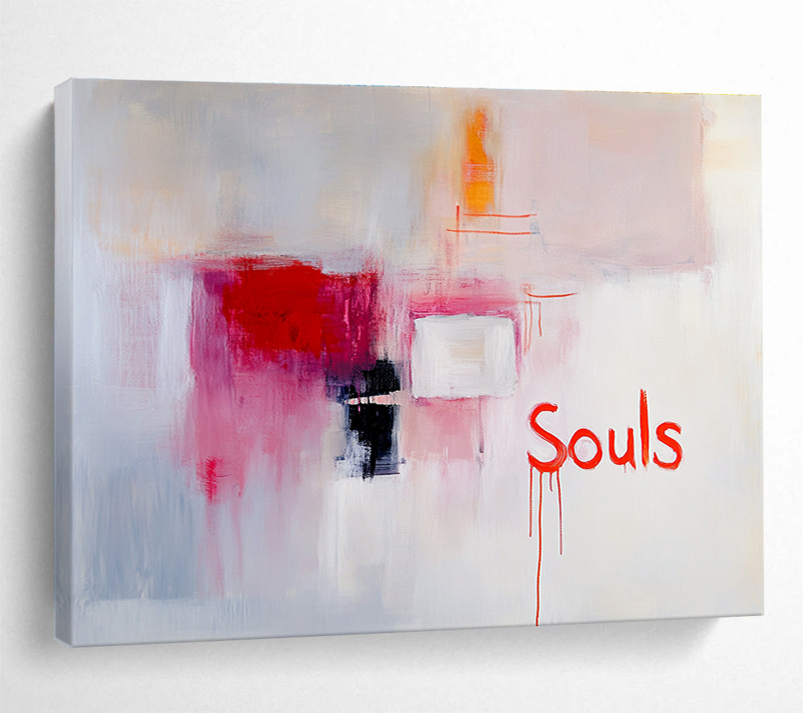 “Souls” Abstract Painting with Emotional Depth ABS298