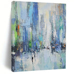 Colorful Abstract Cityscape Painting with Vibrant Energy WINK386