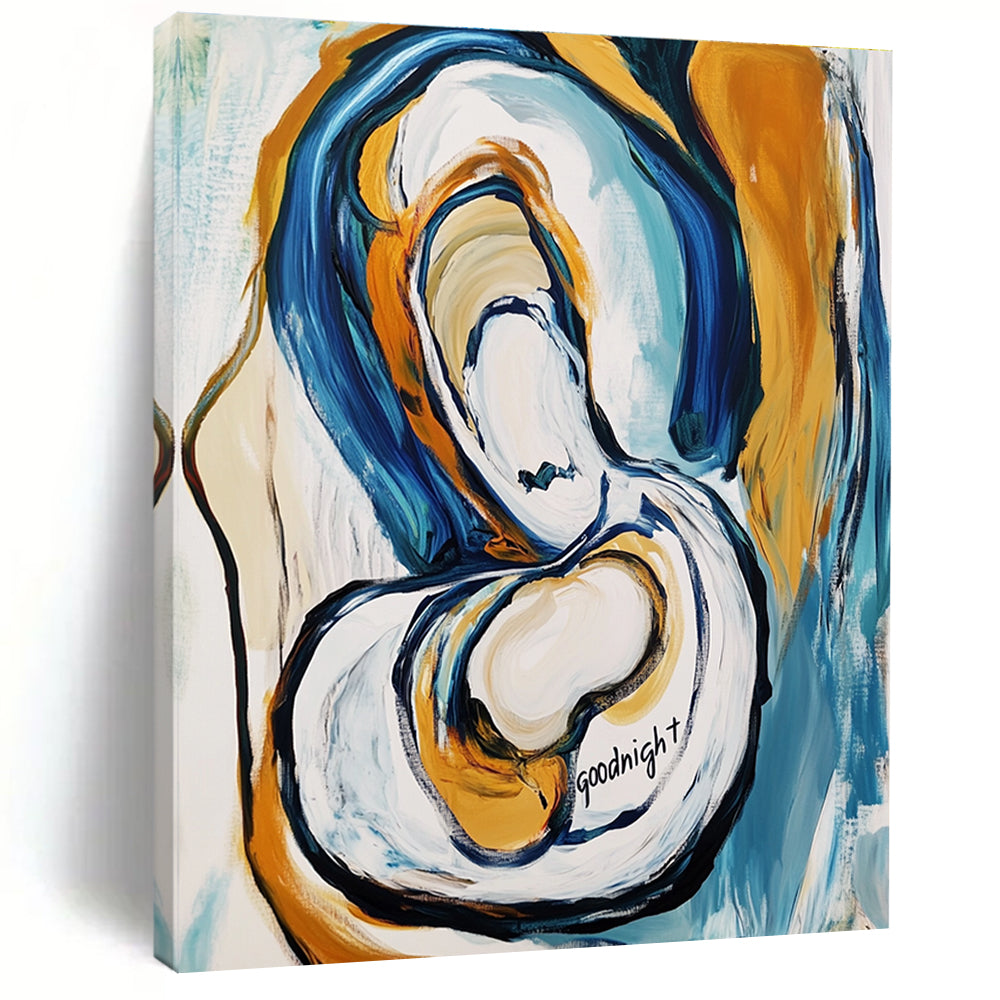 Abstract “Goodnight” Painting for Cozy Bedrooms GAB0744