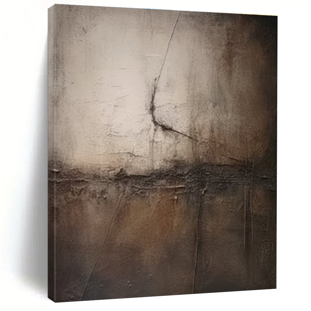 Dark Textured Abstract with Cracked Effect Abstract Painting for Art - Centric Studies HENG357