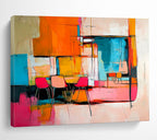Abstract Interior Scene Painting with Vibrant, Modern Spatial Energy ABS500