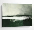 Green - Gray Abstract Horizon Painting ABS215