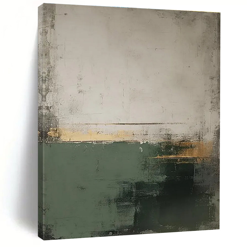 Earth - Toned Abstract with Gold Painting for Timeless Interiors HENG454