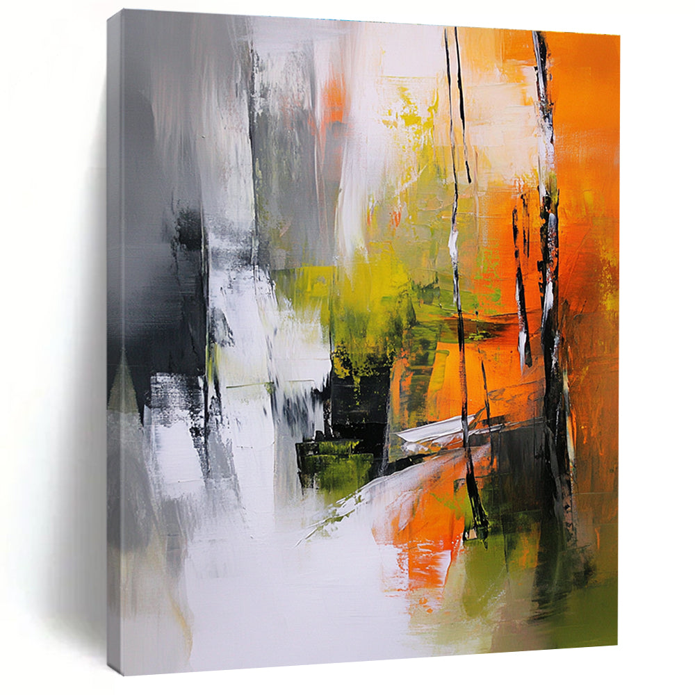 Nature - Inspired Abstract Painting with Vivid Color Palette WINK808