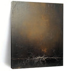 Dark Textured Canvas Mysterious Abstract Painting for Dramatic Spaces GAB1474
