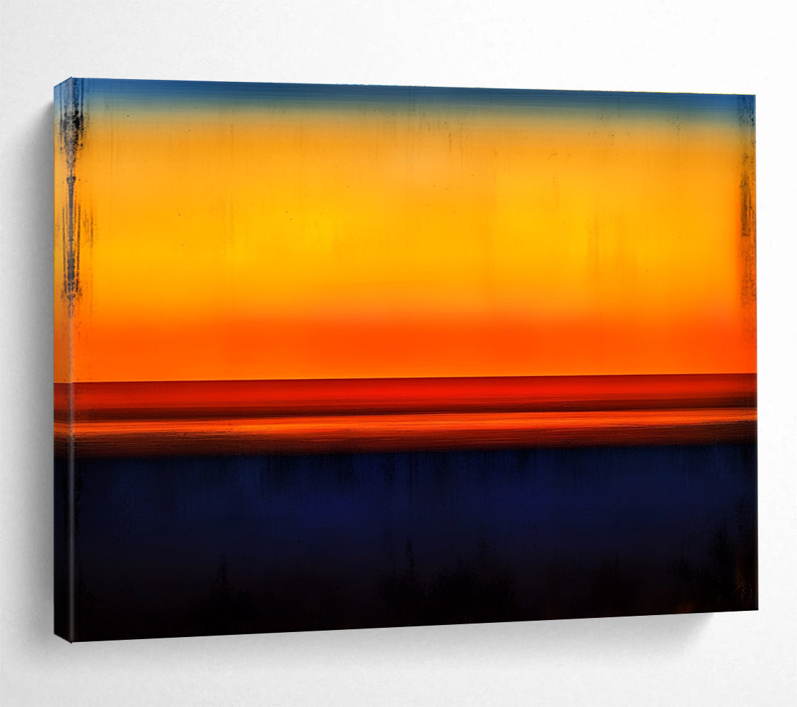 Sunset Stripes Color - Block Abstract Painting ABS214