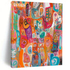 Orange - Toned Abstract Collage - Eclectic Mixed - Media Art GAB0383
