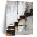 Rustic Staircase - Industrial Abstract Painting GAB0624