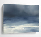 Blue Gradient Seaside Abstract Painting with Subtle Drama ABS614