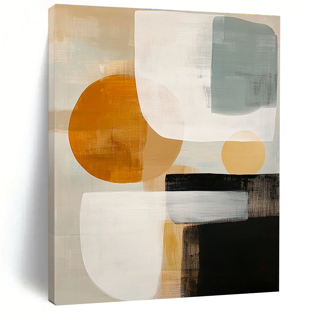 Soft Color Block Abstract Painting for Contemporary Bedroom Retreats GAB1207