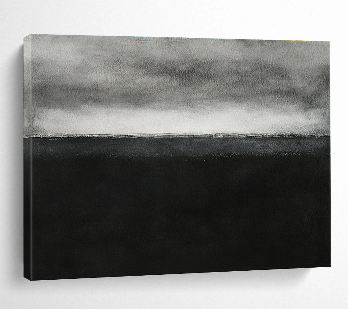 Monochrome Sea Landscape  Dramatic Solitude ABS093