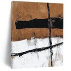 Earthy Tones and Lines Abstract Painting with Rustic Sophistication WINK188