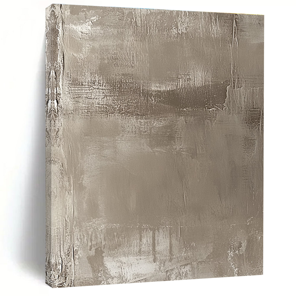 Beige Textured Layers Abstract Painting with Understated Sophistication WINK103