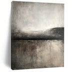 Monochrome Lake Abstract - Minimalist Landscape Abstract Art GAB0515