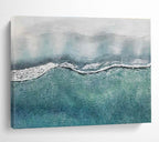 Textured Sea Wave Abstract Painting for Beach House Living Rooms YHT278