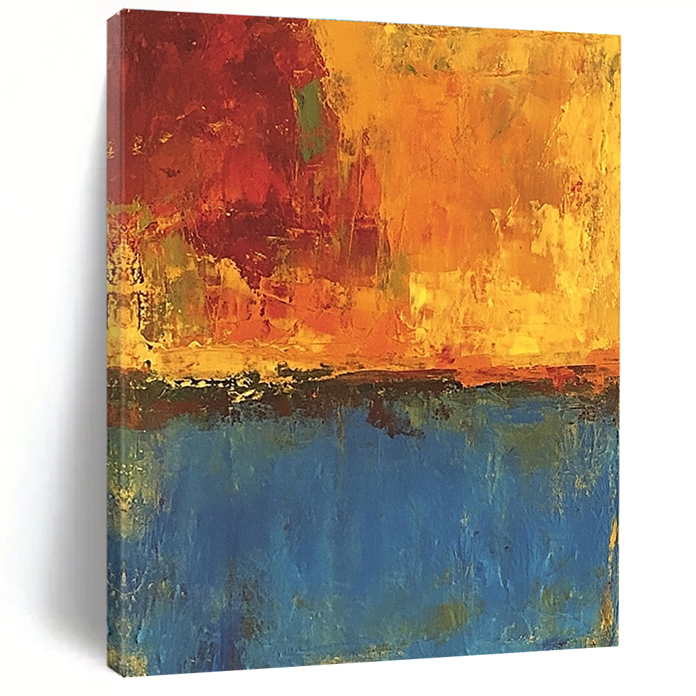 Warm and Cool Tones Abstract Painting with Dynamic Balance WINK795