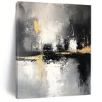 Dark Abstract Cityscape - Moody Urban Abstract Painting GAB0448