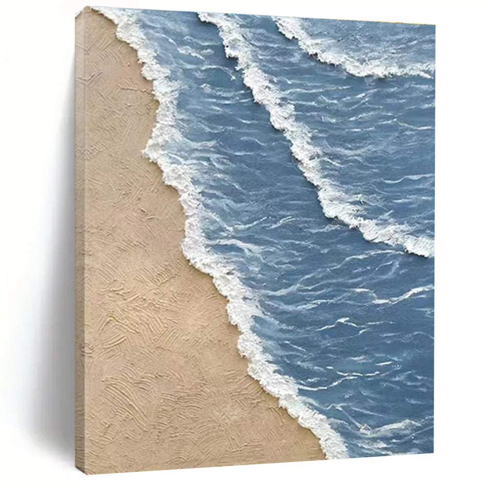 Aerial Beach Wave Abstract Painting for Beach - Lover Homes HENG333