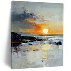 Sunset by the Sea Abstract Painting for Romantic - Themed Restaurants GAB1299