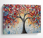 Colorful 3D Tree Abstract Painting for Art Galleries YHT169