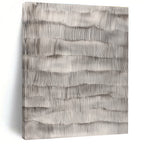 Gray - Wave Line Abstract Painting with Textured Strokes WINK869