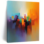 Colorful City Abstract Painting with Optimistic Vibe WINK449