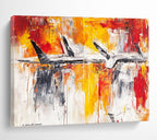 Abstract Aircraft Painting with Dynamic, Industrial Energy ABS497