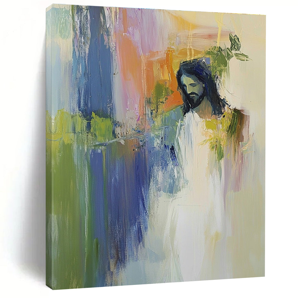 Figure with Foliage Abstract Painting for Spiritual - Styled Spaces GAB1072