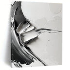 Gray - Toned Abstract Swirl Painting with Quiet Dynamism WINK355