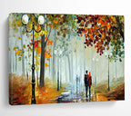 Autumn Stroll Abstract Painting for Romantic Restaurant Interiors YHT225