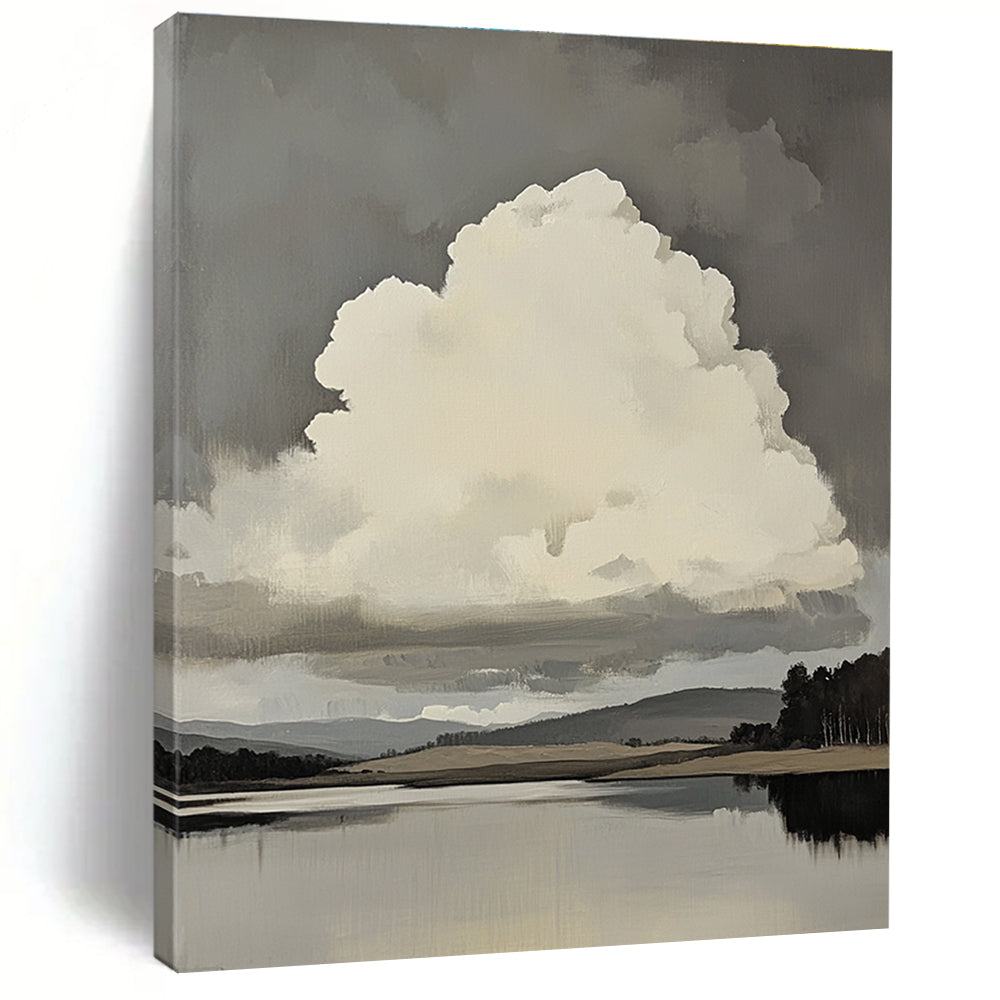 Dramatic Cloud Landscape Abstract Painting for Nature - Inspired Corporate Offices GAB1276