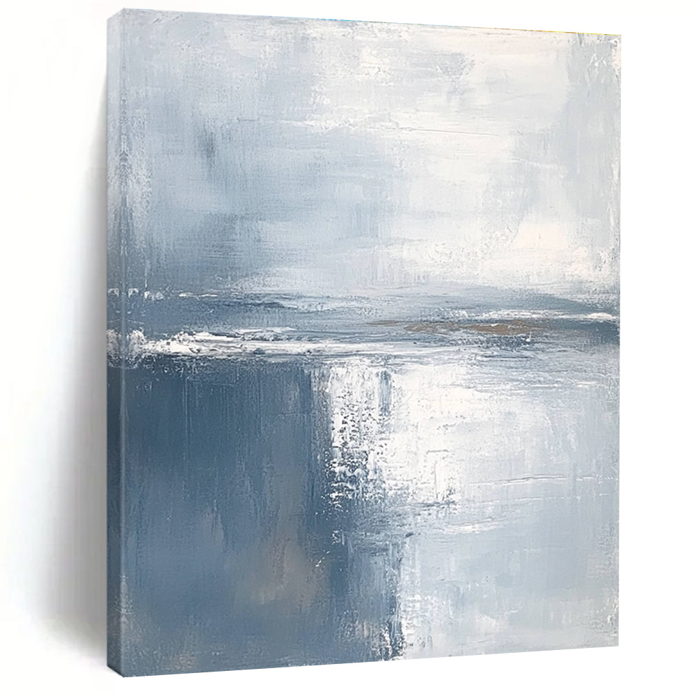Light Blue Sea - Themed Abstract Painting for Coastal - Inspired Bedrooms GAB0960