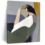 Abstracted Contemplative Figure Modern Portrait Abstract Painting GAB0267