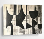 Black - White Geometric Abstract  Timeless Contrast ABS108