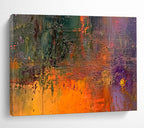 Abstract Urban Reflection Painting with Rich, Colorful Textures ABS516