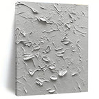 White Textured Surface Abstract Painting with Subtle Depth WINK093