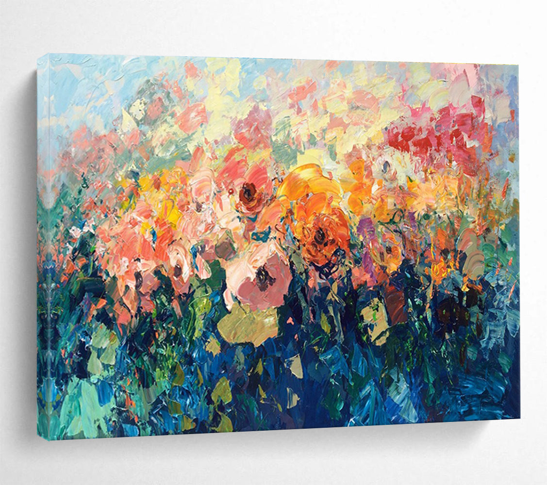Colorful Flower Abstract Painting for Florist Shop Waiting Areas YHT431